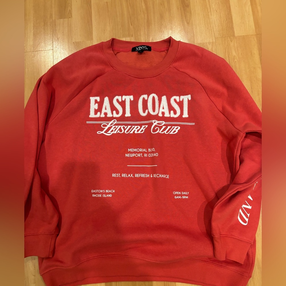 Vinyl Icons Coral/Salmon‎ Pink color sweatshirt